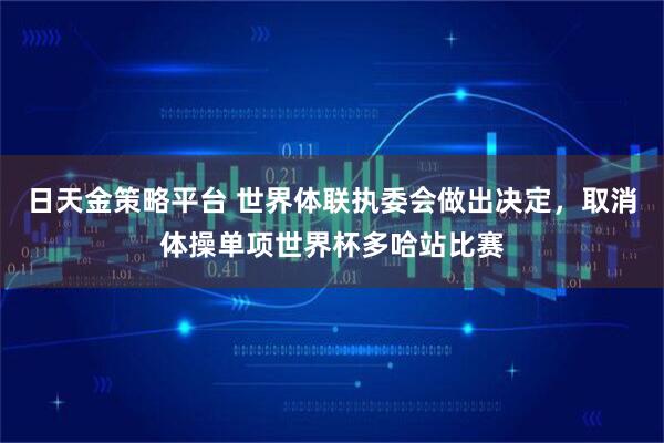 日天金策略平台 世界体联执委会做出决定，取消体操单项世界杯多哈站比赛